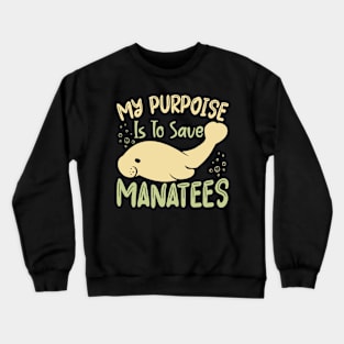 Manatee Manatee Manti Floaty Potatoes Crewneck Sweatshirt